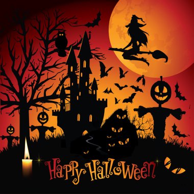 Happy Halloween card clipart