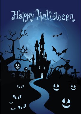 Happy Halloween card clipart