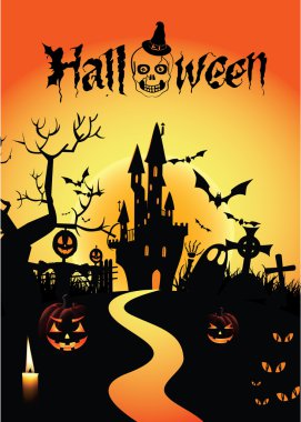 Happy Halloween card clipart