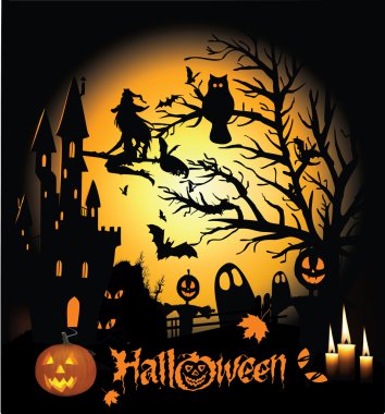 Happy Halloween card clipart