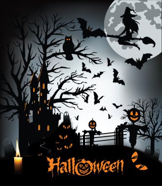 Happy Halloween card clipart