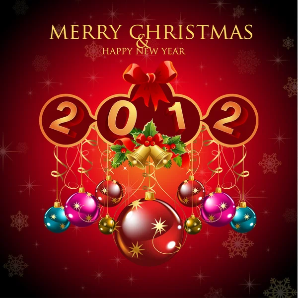 Merry Christmas & Happy New Year — Stockvector