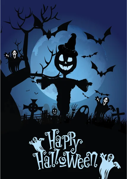 Szczęśliwego Halloween Card Wektor Stockowy