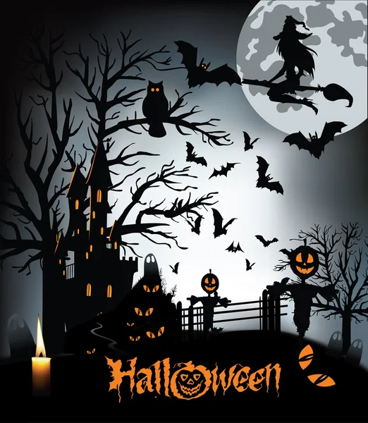 Szczęśliwego Halloween Card Ilustracja Stockowa