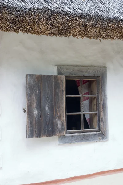 stock image Window in a old hut