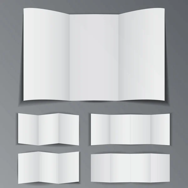 Uppsättning differrent vikta pappers broschyr — Stockfoto