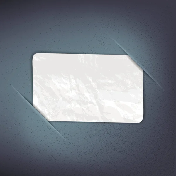 古い紙の背景に新しい白いカード — ストックベクタ