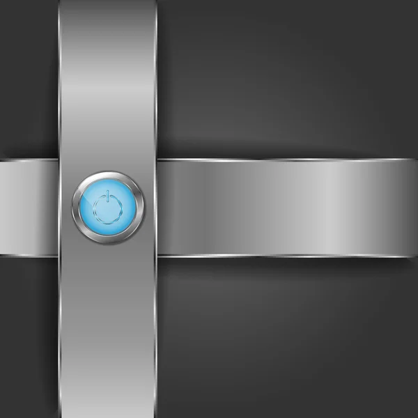金属板の 2 行の十字架上のプッシュ ボタン — ストックベクタ