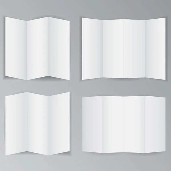 Serie di opuscolo di carta piegata differenziale — Vettoriale Stock
