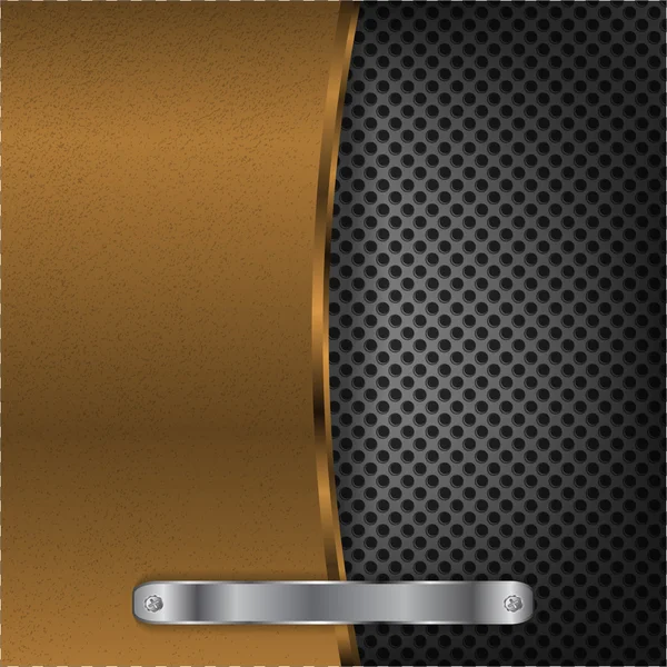Twee lagen met brons en metaal dot oppervlak — Stockvector