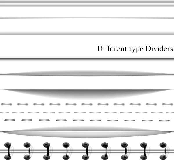 Dělicí prvky v bílém stylu — Stockový vektor