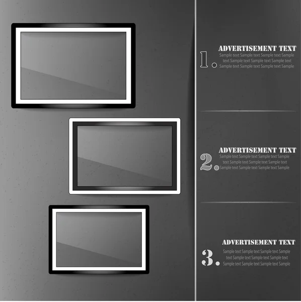 stock vector Three empty frames with place for text or photo