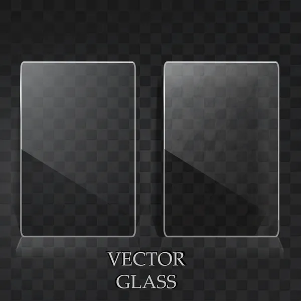 A fekete fém felületén két átlátszó címkékhez — Stock Vector
