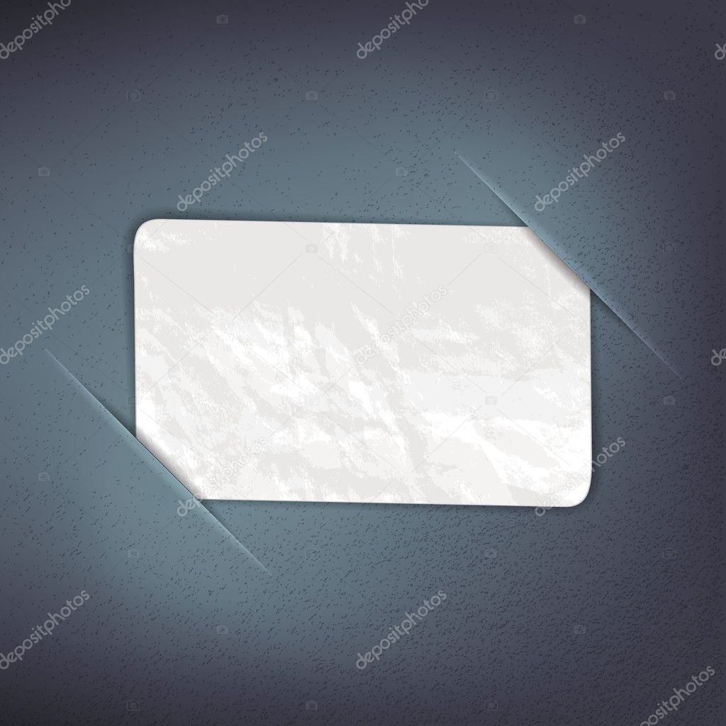 New white card on the old paper background