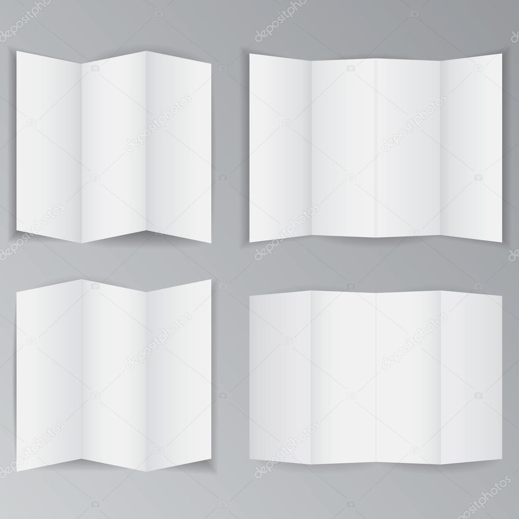Set of differrent folded paper booklet