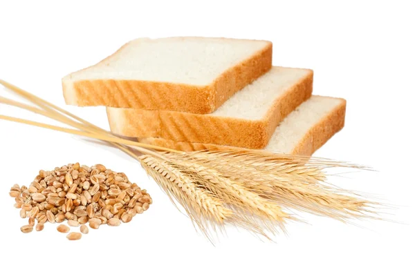 小麦产品和耳朵 — 图库照片