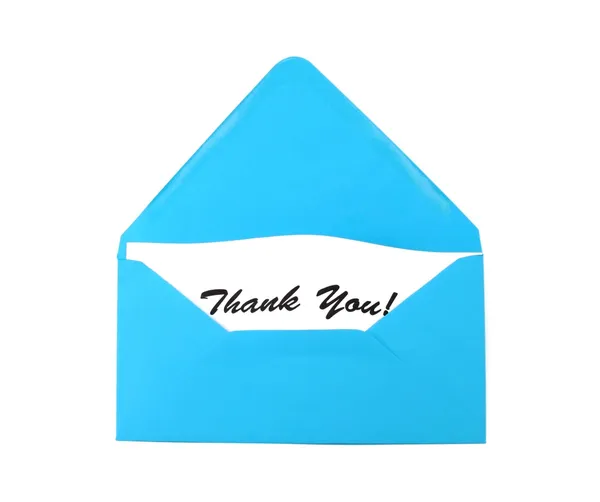 Envelope com gratidão — Fotografia de Stock