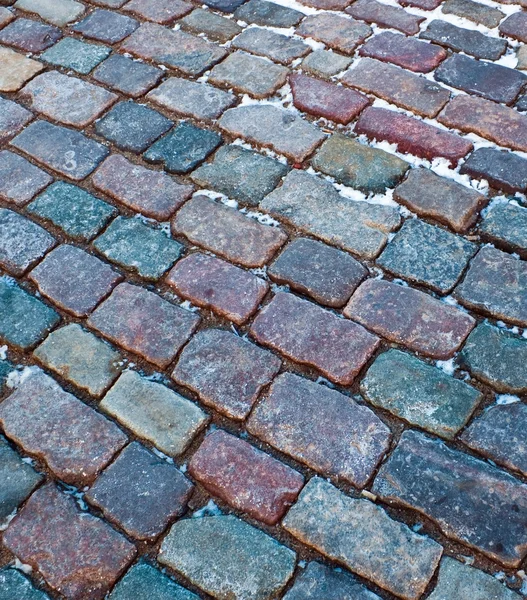 Strada da mattoni di pietra — Foto Stock