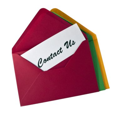 Contact Us- card in the envelope clipart