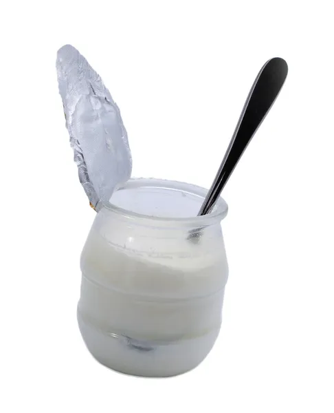 Природный йогурт — стоковое фото