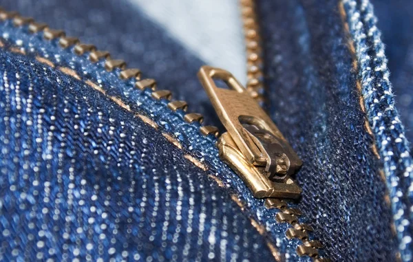 Jeans zipper — Stock Photo, Image