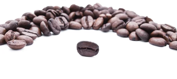 Coffe beans in round — Stock Photo, Image