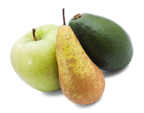 Яблоко с авокадо и грушей — стоковое фото