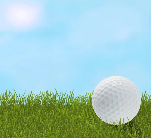 Golfball im Gras — Stockfoto