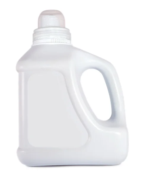 Recipiente de plástico blanco vacío para líquido — Foto de Stock