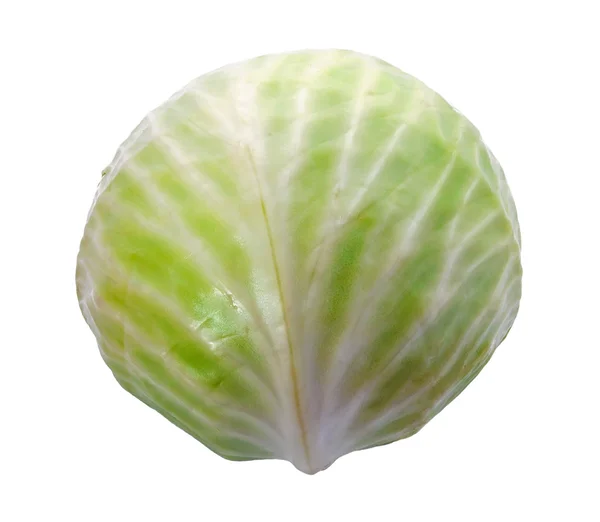 白色背景的绿色卷心菜 — 图库照片