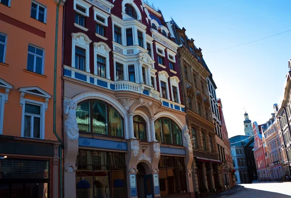 Tarihi kent Riga'da sokak — Stok fotoğraf