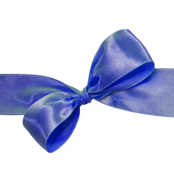 Blue present bow — Stock Photo, Image