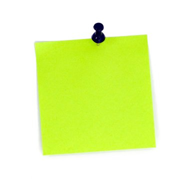 Note list with black pin clipart