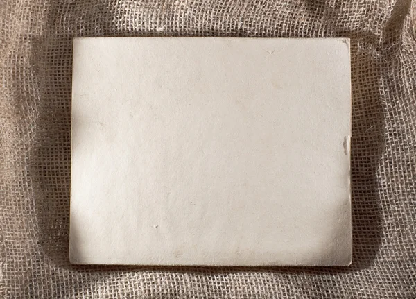 Blanco papier op de zak — Stockfoto