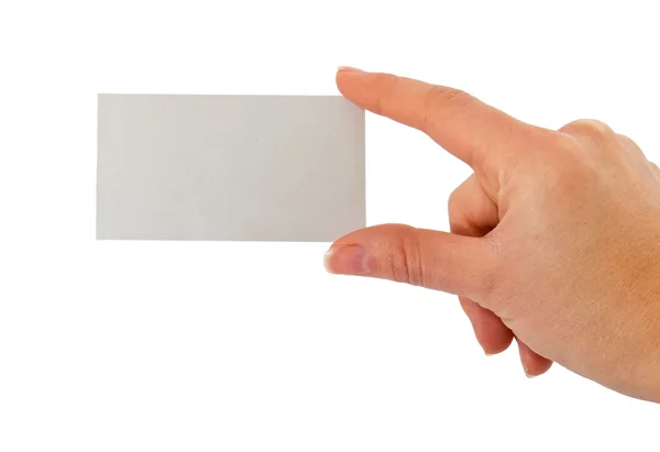 Female hand with card — Stock Photo, Image
