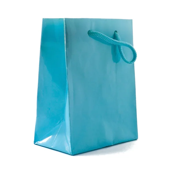 Cyan gift box — Stock Photo, Image