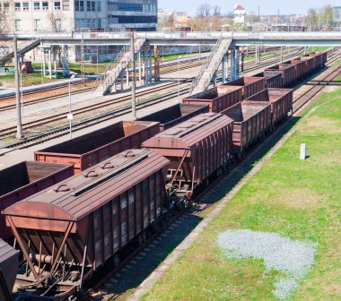 Cargo trains clipart