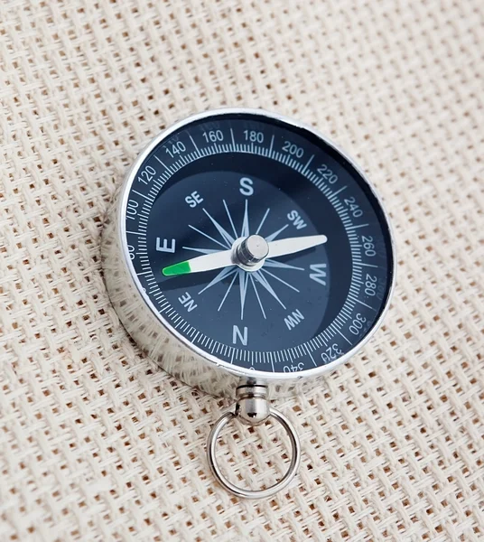 Kompass på duk — Stockfoto