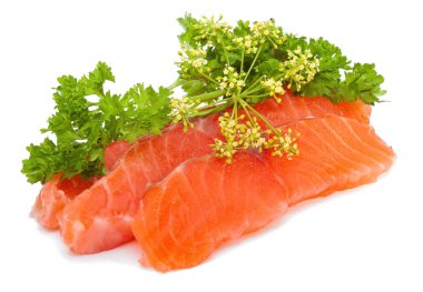 Salmon slices clipart