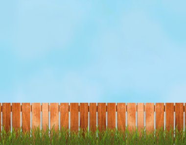 Fence over the sky clipart