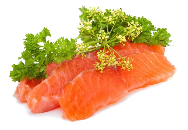 Salmon slices — Stock Photo, Image