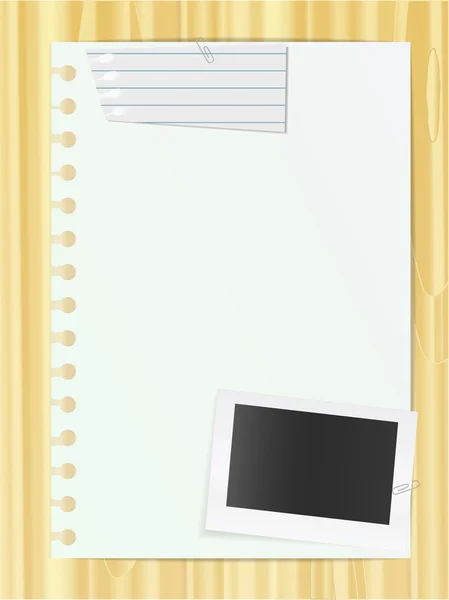 Blank notepad list — Stock Vector