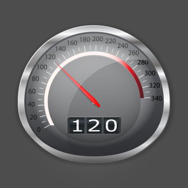 Modern speed meter clipart