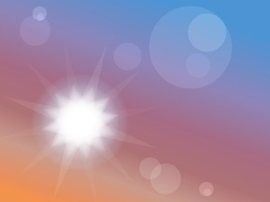 Sunset sky with sunlight clipart