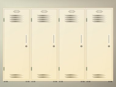 Lockers in the room clipart