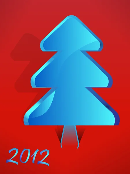 Weihnachtsbaum im Notizblock — Stockvektor
