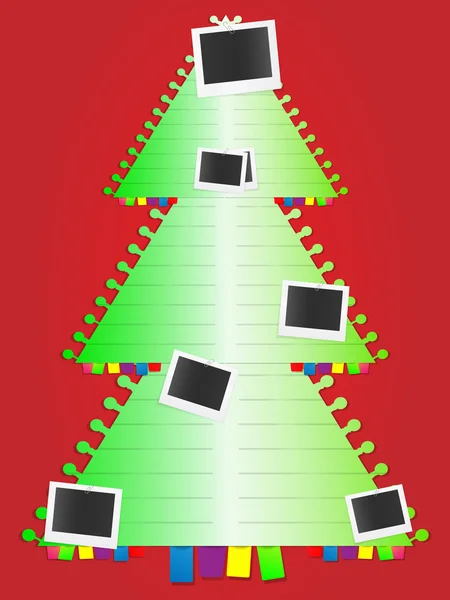 Aktienvektor Illustration: Weihnachtsbaum Applikationsvektor — Stockvektor