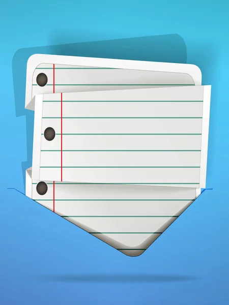 Dymek w notatniku składany styl listy — Wektor stockowy