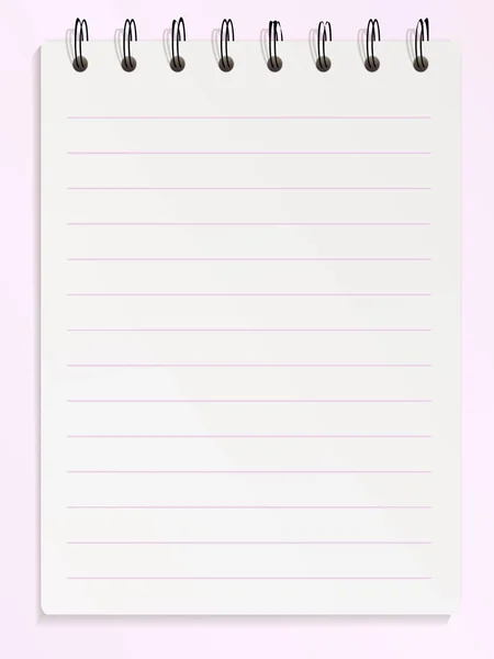 Notepad lined — Stock Vector