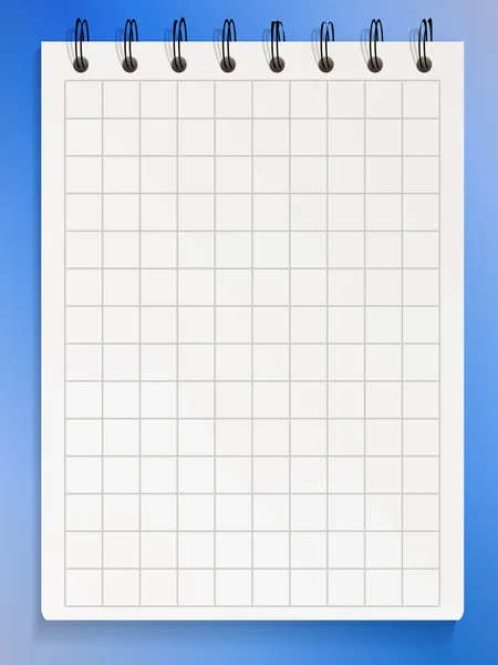 螺旋节笔记本上白色隔离 — 图库矢量图片